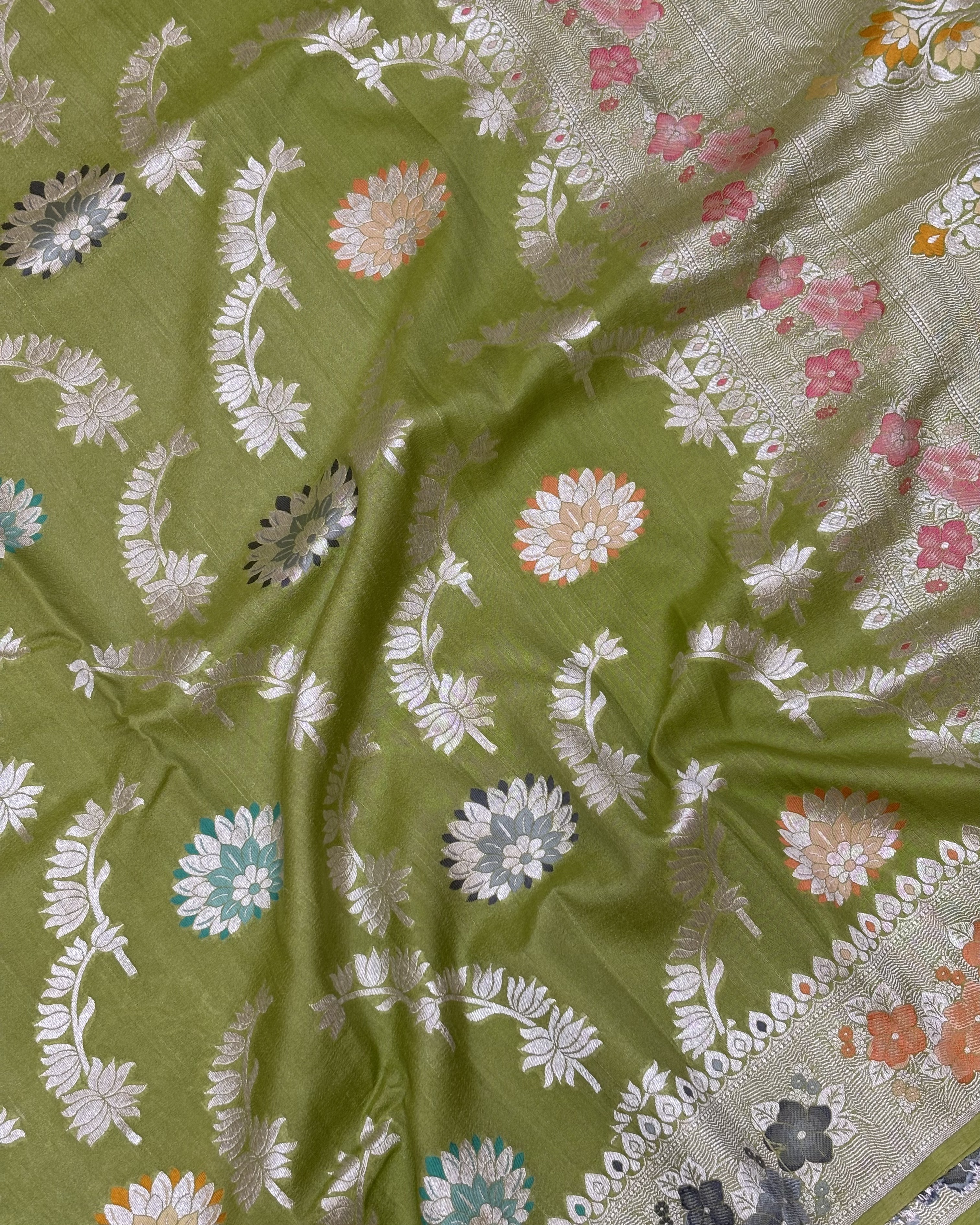 Pure Handloom Tussar Banarasi Saree